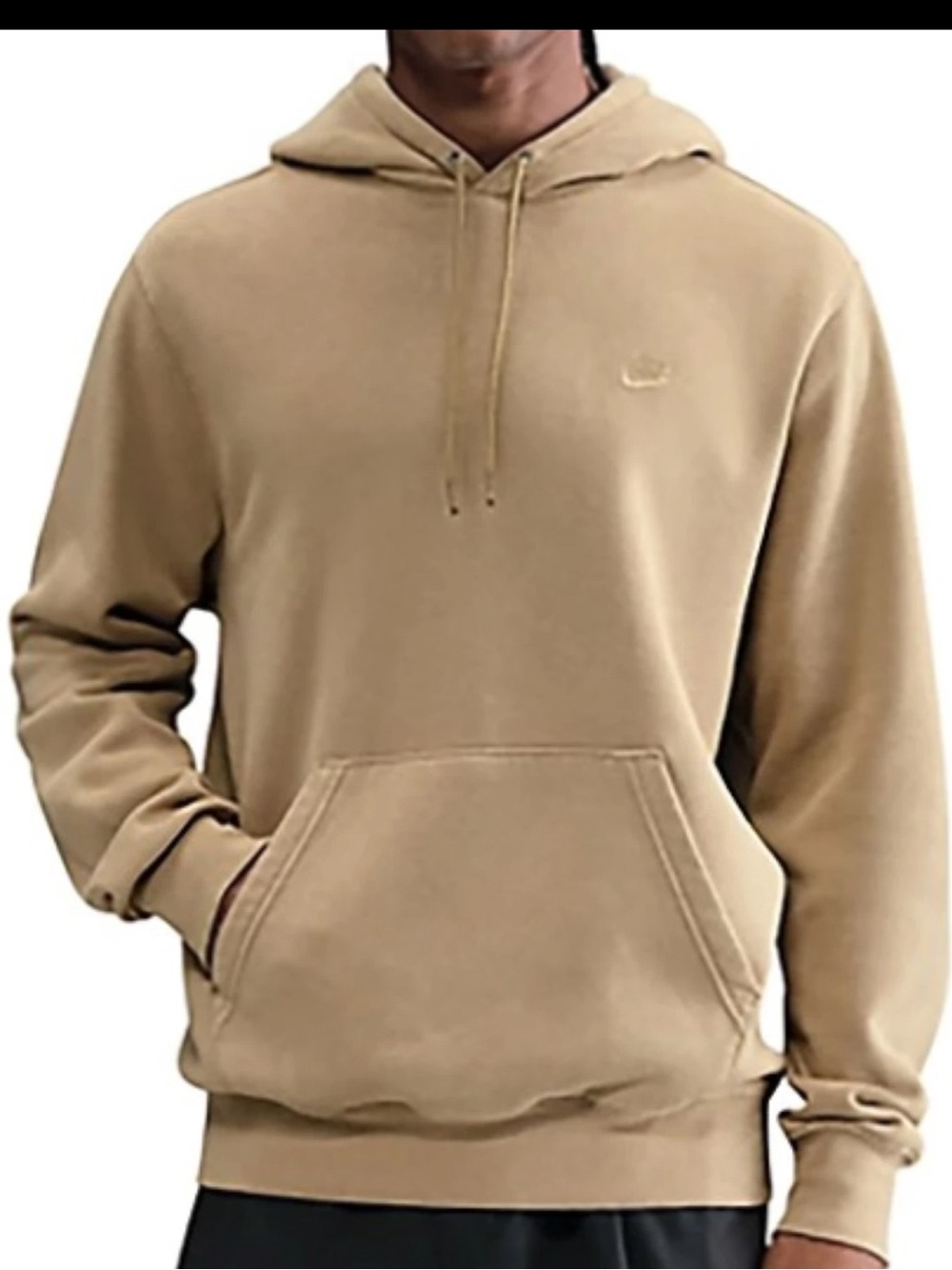 Nike Men's Sportswear Club Washed Fleece Hoodie in Parachute Beige Size 2XL NWT